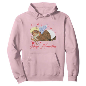 Funny Valentine's Day Cupid Cat Hoodie Happy Meowentines TS11 Light Pink Print Your Wear