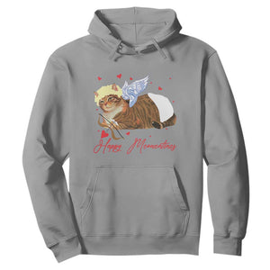 Funny Valentine's Day Cupid Cat Hoodie Happy Meowentines TS11 Sport Gray Print Your Wear