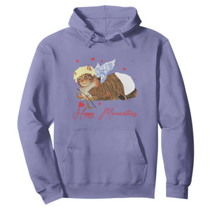 Funny Valentine's Day Cupid Cat Hoodie Happy Meowentines TS11 Violet Print Your Wear