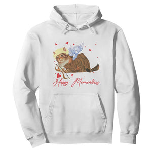 Funny Valentine's Day Cupid Cat Hoodie Happy Meowentines TS11 White Print Your Wear