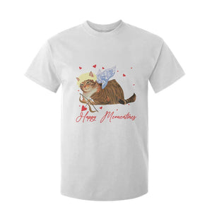 Funny Valentine's Day Cupid Cat T Shirt For Kid Happy Meowentines TS11 White Print Your Wear