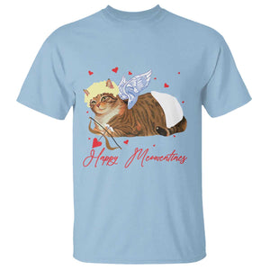 Funny Valentine's Day Cupid Cat T Shirt Happy Meowentines TS11 Light Blue Print Your Wear