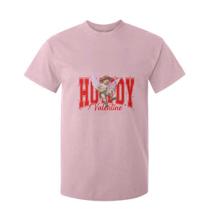 Funny Howdy Valentine T Shirt For Kid Valentine's Day Western Cowboy Cupid TS11 Light Pink Print Your Wear