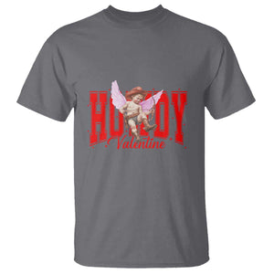 Funny Howdy Valentine T Shirt Valentine's Day Western Cowboy Cupid TS11 Charcoal Print Your Wear