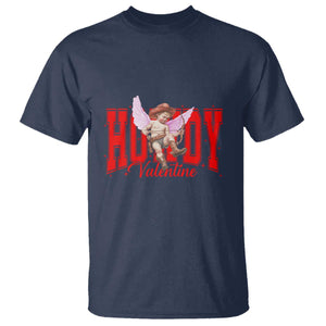 Funny Howdy Valentine T Shirt Valentine's Day Western Cowboy Cupid TS11 Navy Print Your Wear