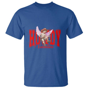 Funny Howdy Valentine T Shirt Valentine's Day Western Cowboy Cupid TS11 Royal Blue Print Your Wear