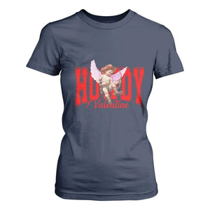 Funny Howdy Valentine T Shirt For Women Valentine's Day Western Cowboy Cupid TS11 Navy Print Your Wear