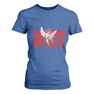 Funny Howdy Valentine T Shirt For Women Valentine's Day Western Cowboy Cupid TS11 Royal Blue Print Your Wear