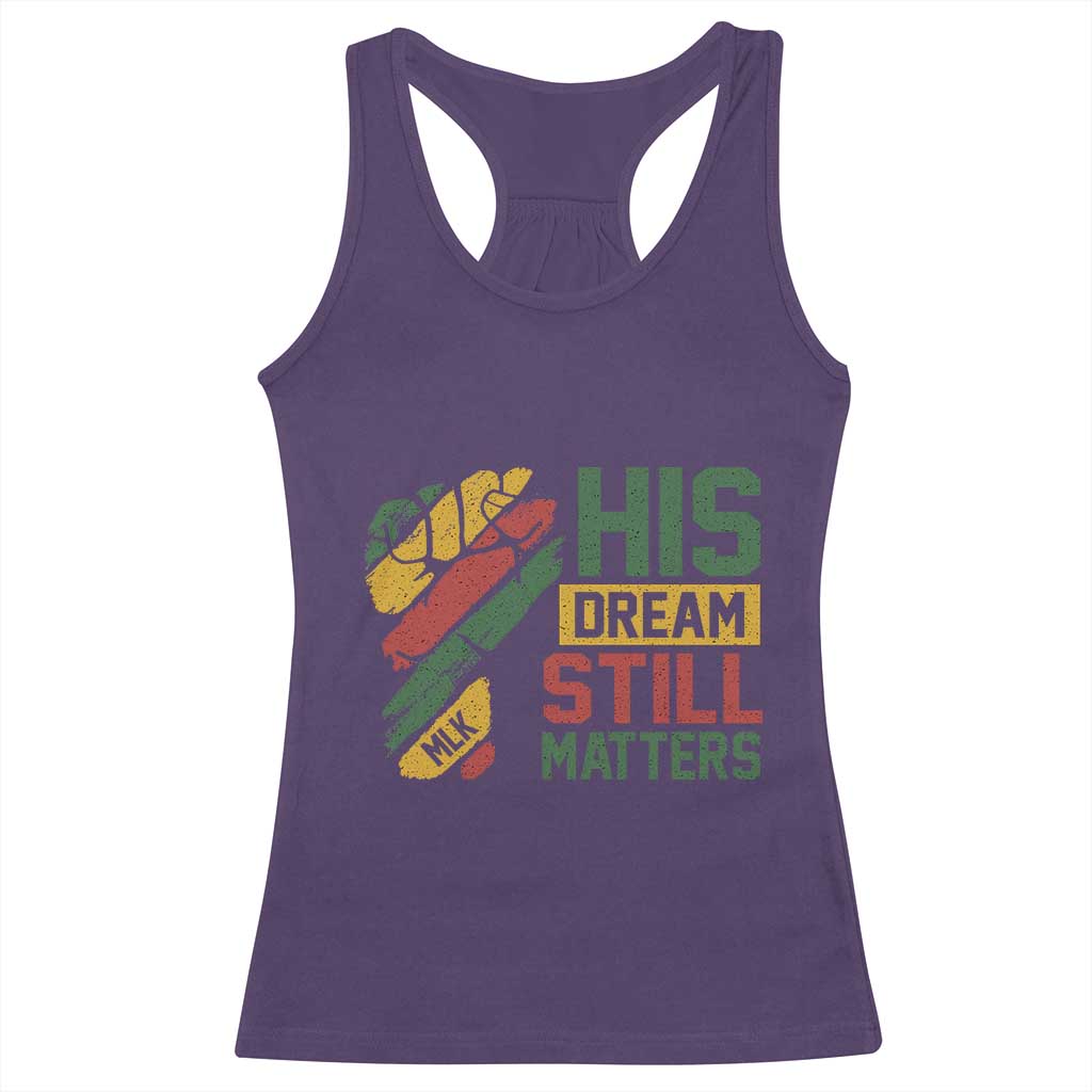 Martin Luther King Jr Racerback Tank Top His Dream Still Matters MLK Day TS11 Purple Print Your Wear