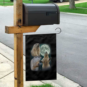 Funny Three Groundhog Moon Groundhog Day Meme Garden Flag TS11 Print Your Wear
