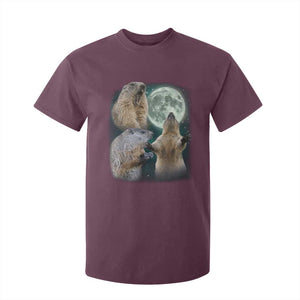 Funny Three Groundhog Moon Groundhog Day Meme T Shirt For Kid TS11 Maroon Print Your Wear
