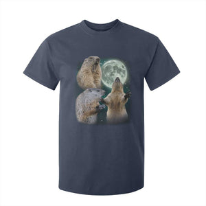 Funny Three Groundhog Moon Groundhog Day Meme T Shirt For Kid TS11 Navy Print Your Wear