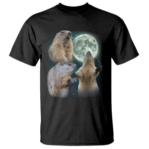 Funny Three Groundhog Moon Groundhog Day Meme T Shirt TS11 Black Print Your Wear