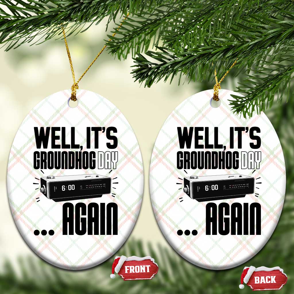 Well Its Groundhog Day Again Ceramic Ornament Funny Woodchuck Groundhog TS11 Print Your Wear