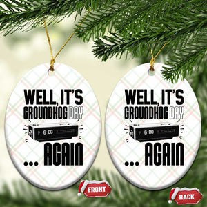 Well Its Groundhog Day Again Ceramic Ornament Funny Woodchuck Groundhog TS11 Print Your Wear