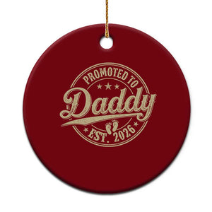 Funny New Dad 2026 Ceramic Ornament Promoted To Daddy Est 2026 TS11 1pc Red Print Your Wear