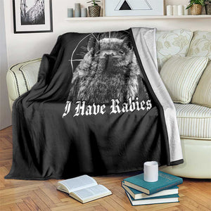 I Have Rabies Bat Throw Blanket Funny Meme Quotes Gothic TS11 Print Your Wear