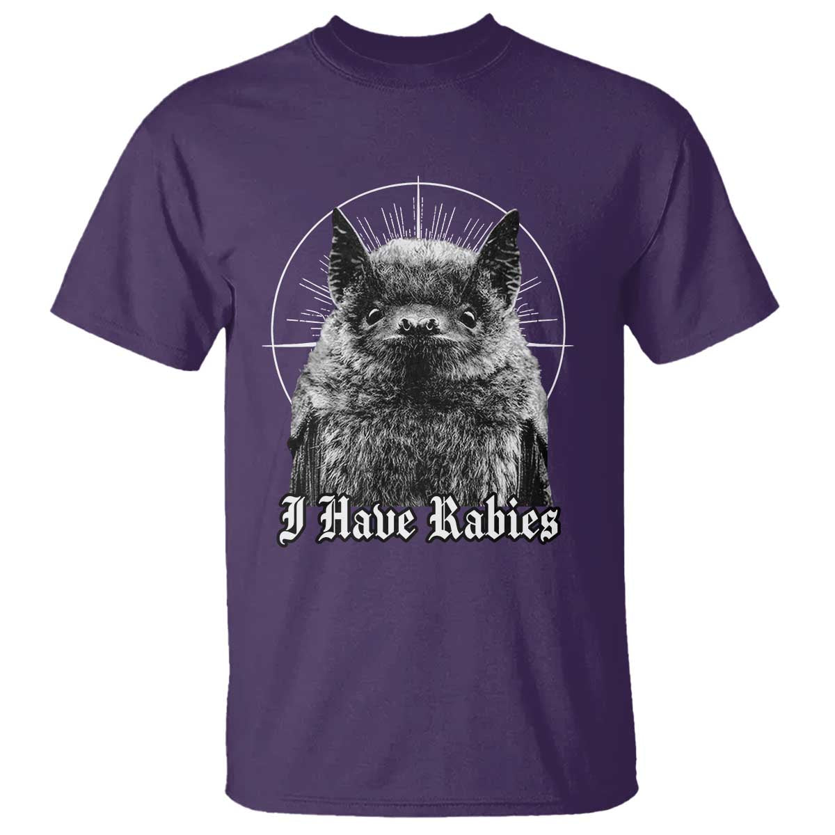I Have Rabies Bat T Shirt Funny Meme Quotes Gothic TS11 Purple Print Your Wear