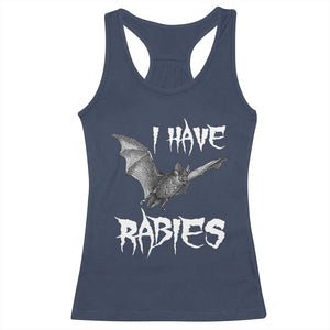 I Have Rabies Bat Racerback Tank Top Funny Meme Quotes TS11 Navy Print Your Wear