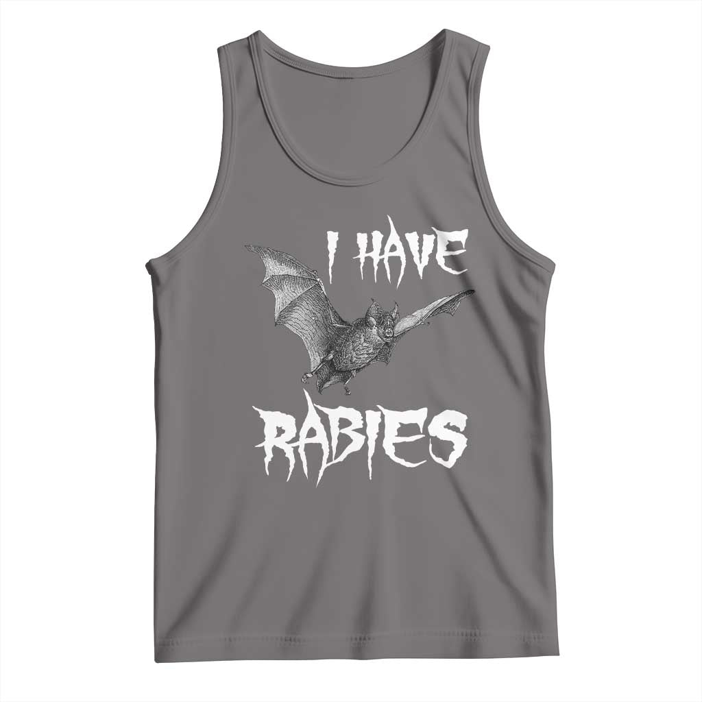 I Have Rabies Bat Tank Top Funny Meme Quotes TS11 Deep Heather Print Your Wear