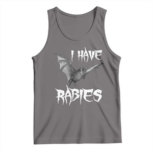 I Have Rabies Bat Tank Top Funny Meme Quotes TS11 Deep Heather Print Your Wear