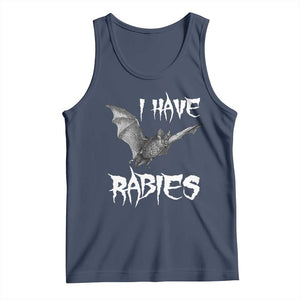I Have Rabies Bat Tank Top Funny Meme Quotes TS11 Navy Print Your Wear