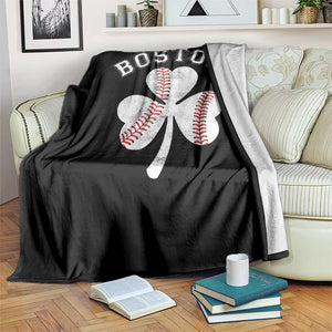 Funny Boston St Patricks Day Baseball Shamrock Throw Blanket TS11 Print Your Wear