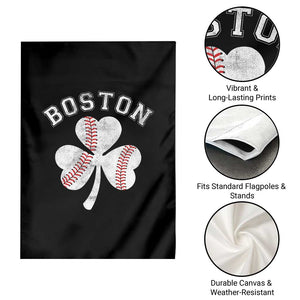 Funny Boston St Patricks Day Baseball Shamrock Garden Flag TS11 Print Your Wear