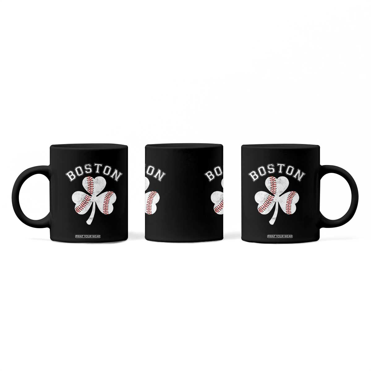 Funny Boston St Patricks Day Baseball Shamrock Coffee Mug TS11 Print Your Wear
