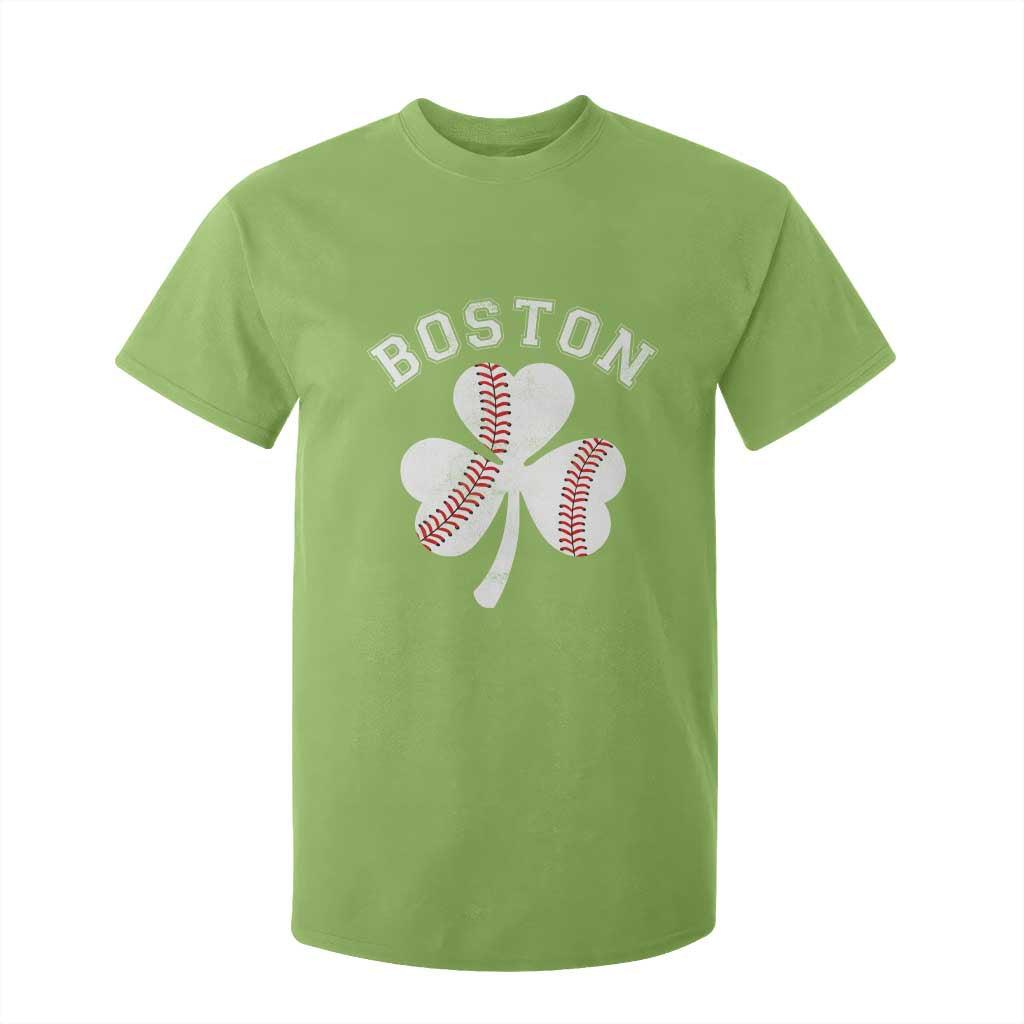 Funny Boston St Patricks Day Baseball Shamrock T Shirt For Kid TS11 Lime Print Your Wear