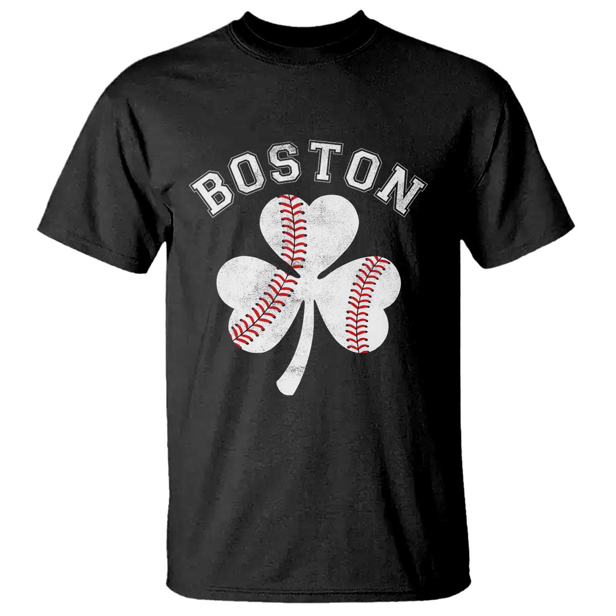 Funny Boston St Patricks Day Baseball Shamrock T Shirt TS11 Black Print Your Wear