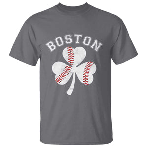 Funny Boston St Patricks Day Baseball Shamrock T Shirt TS11 Charcoal Print Your Wear