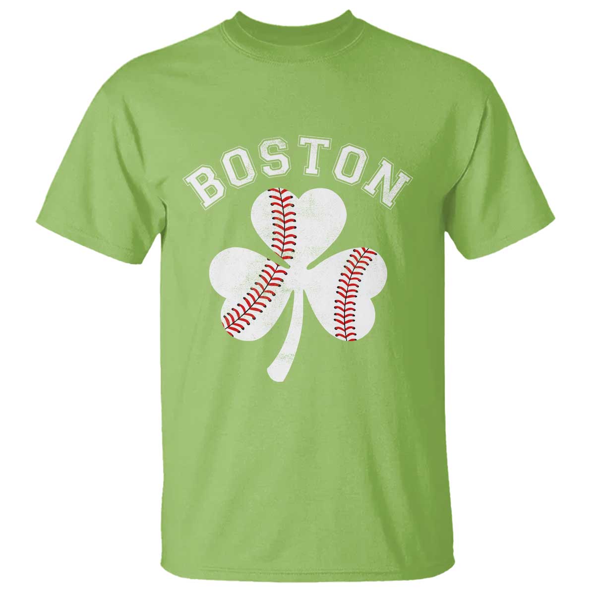 Funny Boston St Patricks Day Baseball Shamrock T Shirt TS11 Lime Print Your Wear