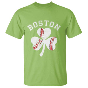 Funny Boston St Patricks Day Baseball Shamrock T Shirt TS11 Lime Print Your Wear