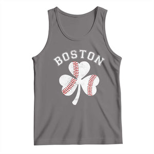 Funny Boston St Patricks Day Baseball Shamrock Tank Top TS11 Deep Heather Print Your Wear