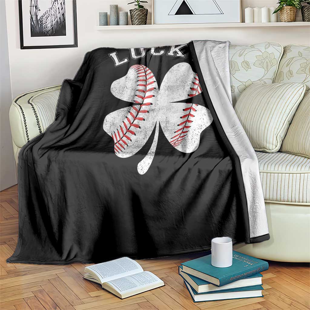 Funny Baseball Lucky Clover St Patricks Day Throw Blanket TS11 Print Your Wear