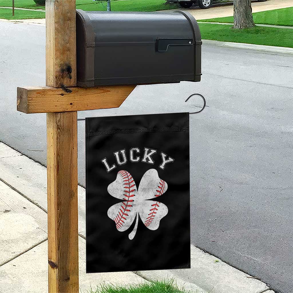Funny Baseball Lucky Clover St Patricks Day Garden Flag TS11 Print Your Wear