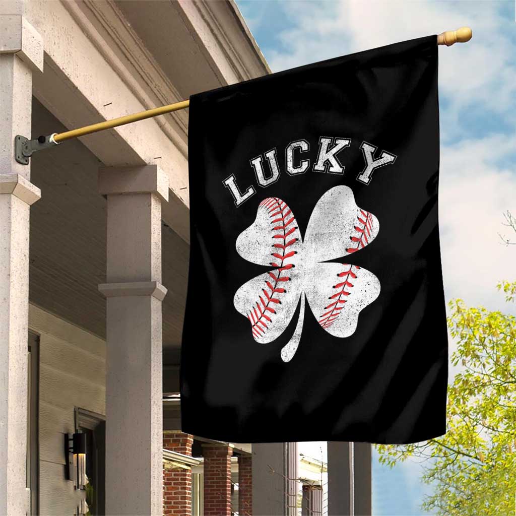 Funny Baseball Lucky Clover St Patricks Day Garden Flag TS11 Print Your Wear