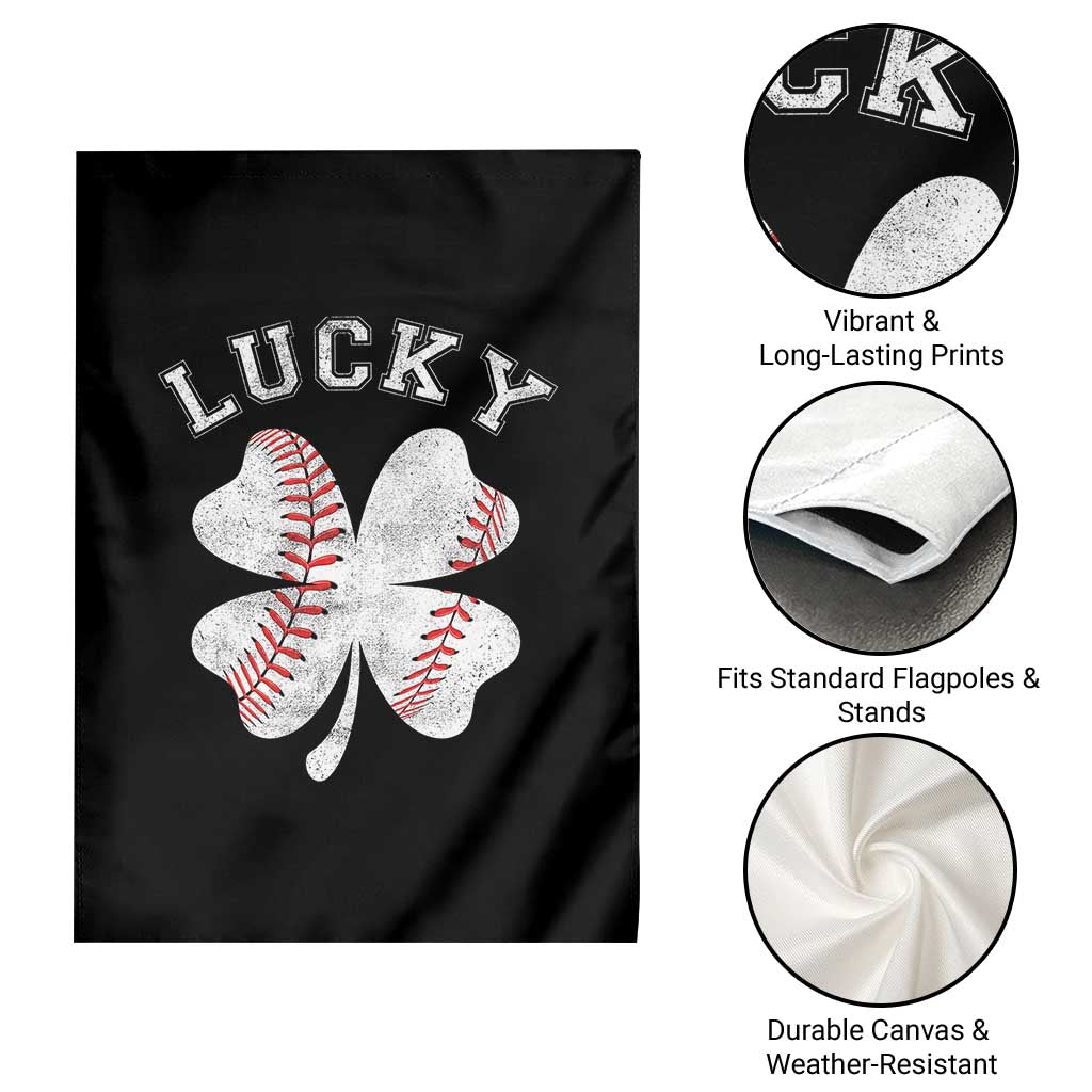 Funny Baseball Lucky Clover St Patricks Day Garden Flag TS11 Print Your Wear