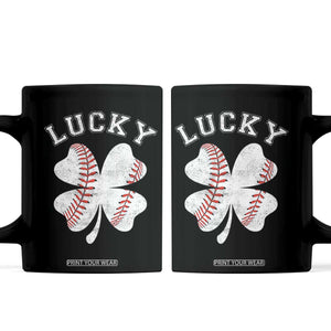 Funny Baseball Lucky Clover St Patricks Day Coffee Mug TS11 Black Print Your Wear