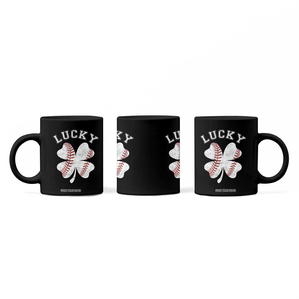 Funny Baseball Lucky Clover St Patricks Day Coffee Mug TS11 Print Your Wear