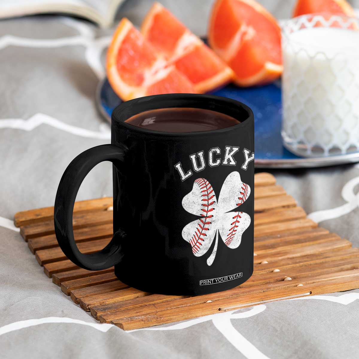 Funny Baseball Lucky Clover St Patricks Day Coffee Mug TS11 Print Your Wear