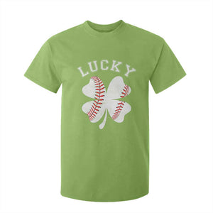 Funny Baseball Lucky Clover St Patricks Day T Shirt For Kid TS11 Lime Print Your Wear