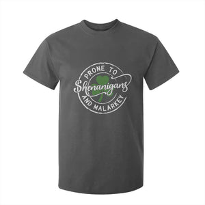 Prone To Shenanigans And Malarkey T Shirt For Kid Funny St Patricks Day Irish Shamrock TS11 Dark Heather Print Your Wear