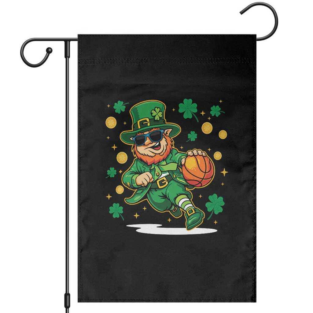 Leprechaun Basketball St Patricks Day Sport Lover Garden Flag TS11 Black Print Your Wear