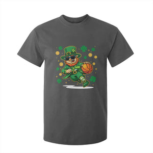 Leprechaun Basketball St Patricks Day Sport Lover T Shirt For Kid TS11 Dark Heather Print Your Wear