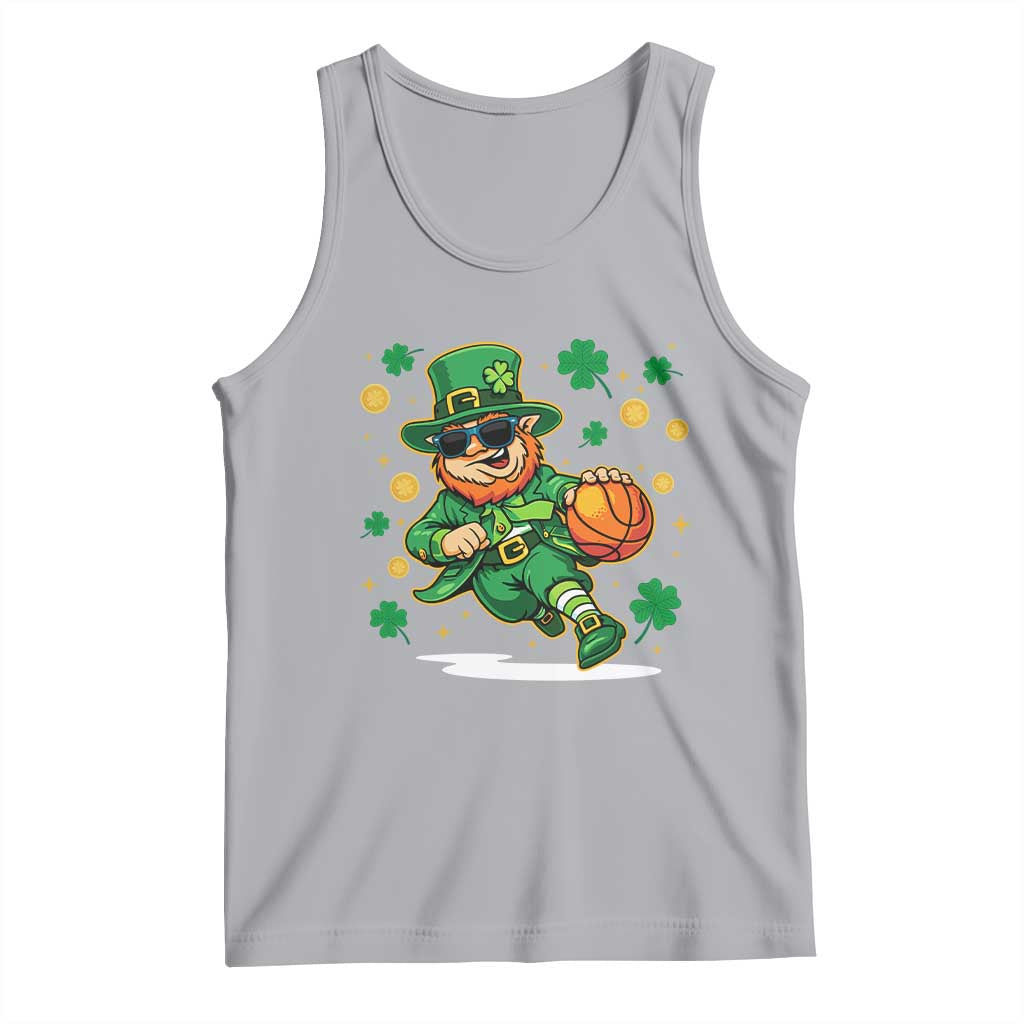 Leprechaun Basketball St Patricks Day Sport Lover Tank Top TS11 Athletic Heather Print Your Wear
