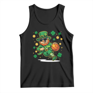 Leprechaun Basketball St Patricks Day Sport Lover Tank Top TS11 Black Print Your Wear