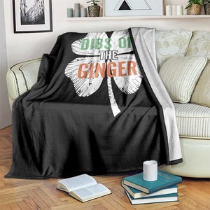 Funny St Patricks Day Dibs On The Ginger Throw Blanket Irish Redhead Shamrock TS11 Print Your Wear