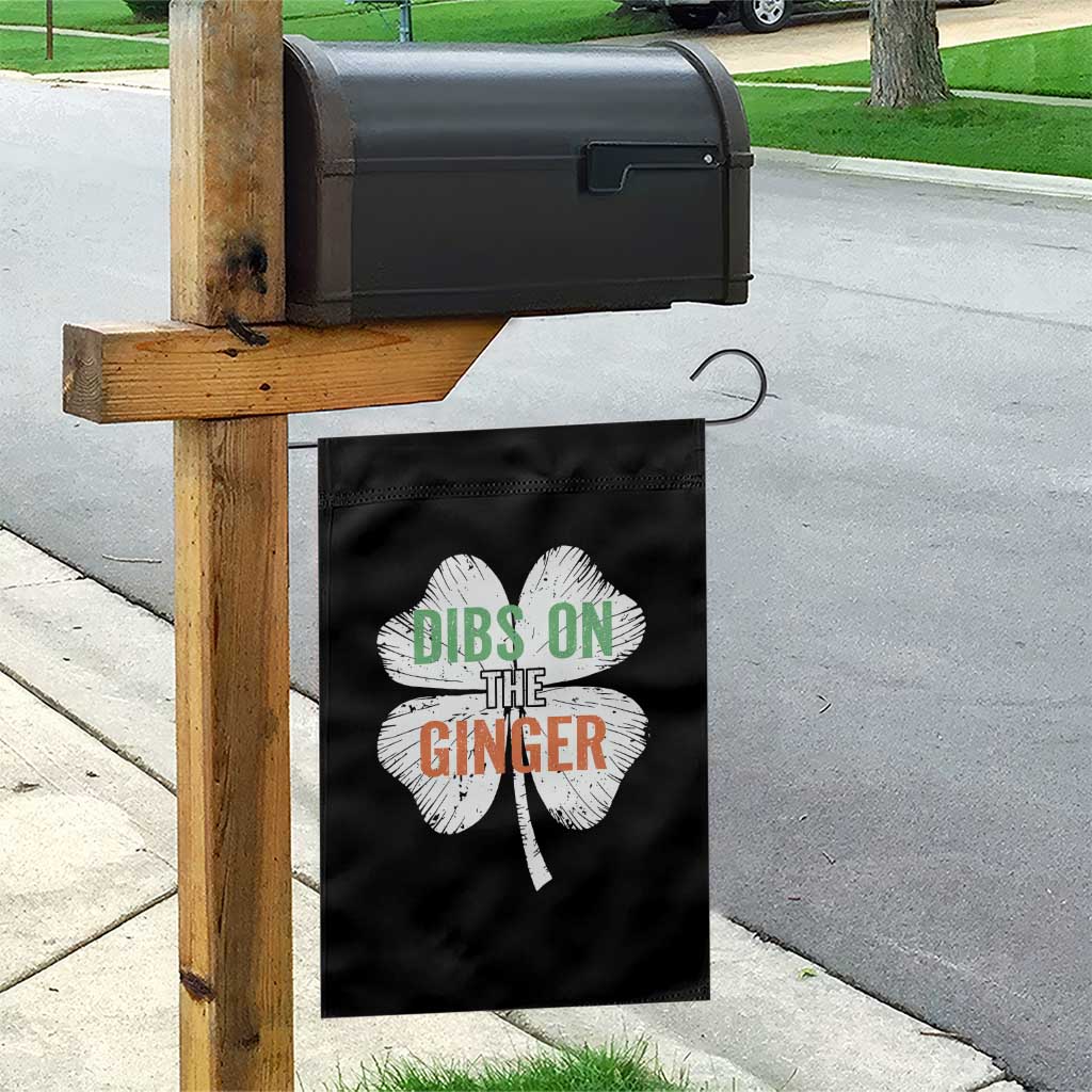 Funny St Patricks Day Dibs On The Ginger Garden Flag Irish Redhead Shamrock TS11 Print Your Wear